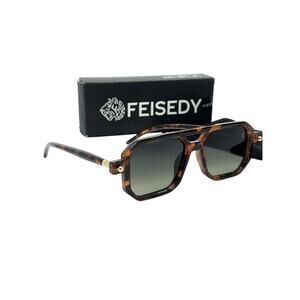 FEISEDY Vintage Retro Tortoise Sunglasses UV400 Unisex New Box